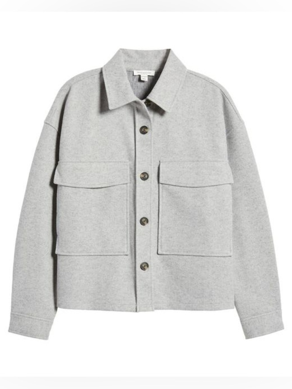 beachlunchlounge Light Gray Utility Jacket with Pockets